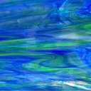 Green/Blue Wispy Opal - Stained Glass Sheet