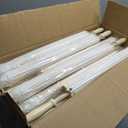 SAYAYA 50 Pieces 33 Inches Large White Paper Umbrellas Parasol Decorative Chinese Japanese Parasol Rainproof Oiled Paper DIY Painting Umbrellas for Wedding Bridal Showers Party Decor (50 PCS)