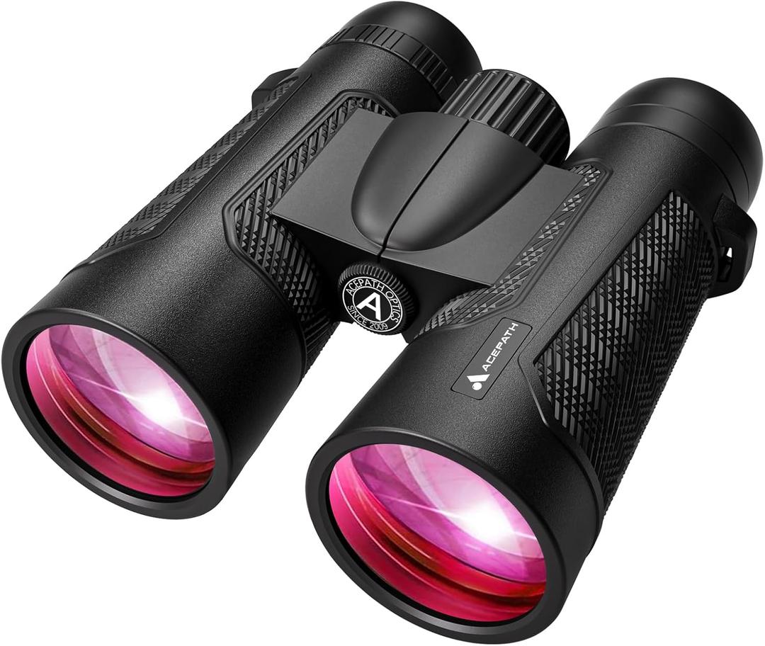 AcePath 15x56 Binoculars for Adults High Powered - Large View Binoculars with Clear Low Light Vision - Waterproof Compact Binocular for Hunting Camping Cruise Travel Bird Watching
