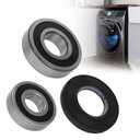Upgraded Washer Tub Bearings and Seal Kit Replacement Parts for DC62-00156A 6601-002632 6601-002516, Compatible with Samsung WF431ABP WF45R6100AW WF45R6100 & More - for Quieter Performance (Black)
