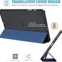 ProCase Cover for Galaxy Tab S6 Lite 10.4 Case 2024 2022 2020 with S Pen Holder(SM-P620/P625/P613/P619/P615/P610), Trifold Stand Folio Soft TPU Translucent Back Cover Support Auto Wake/Sleep -Navy