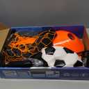 Soccer Goal, Kids Soccer Goals for Backyard Set, 2 Pack of Portable Pop Up Soccer Net with Soccer Ball, Cones, Complete Training Equipment for Youth, Toddler Outdoor Sports Games (Black Orange)