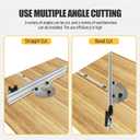 Precision Table Saw Miter Gauge System with Miter Fence, 120Angle Stops Adjustable for Table Saw, Band Saw, Router Table, 415mm