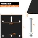 12Pcs Black E-Track Rail Mounting Back Plate, E-Track Accessories for Etrack Rail Installation