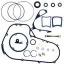 Primary Cover Gasket Kit with Seals & O-Ring Compatible for Harley Davidson 1985-1993 Dyna Low Rider Electra Glide Tour Glide FLHT FXRT FXR