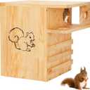 Extra Large Squirrel House for Outside with Stand & Predator Proof, 16.5"