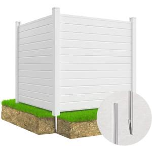 Air Conditioner Fence Trash Can Fence 50" W X 50" H Pool Equipment Enclosure Vinyl Privacy Panel for Outside Privacy Screens Outdoor (2-Pack) (50"W X 50"H - 2 Panels( Horizontal))
