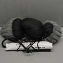 INVENHO Heated Cat Beds for Indoor Cats and Small Dogs, 20" Cozy Donut Heated Pet Bed with Timer & Temp Adjustable, Removable Waterproof Electric Warming Bed for Indoor Cat (Grey)