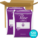 Poise Incontinence Pads & Postpartum Incontinence Pads, 5 Drop Maximum Absorbency, Long Length, 120 Count (2 Packs of 60), Packaging May Vary