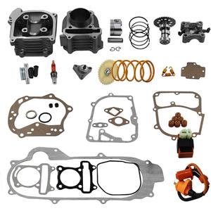 GY6 Cylinder Rebuild Kits Trkimal Upgrade 50mm Big Bore Kit Cylinder head assemble 69mm valve sets for 49CC 50CC 139QMB Moped Scooter Engine, Racing Performance CDI Ignition Coil Spark Plug Clutch etc (69mm valve length)