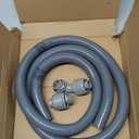 HOXHA 3/4 Inch 6 Ft Electrical Conduit Kit AC Whip Kit Flexible PVC Non Metallic Liquid Tight Conduit, Electrical Wire Conduit Pipe with Straight and 90-Degree Conduit Connector Fittings