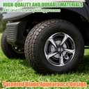 10L0L Golf Cart Wheel Covers Hub Caps for Yamaha, EZGO, Club Car, 8 Inch Snap-on Installation, Set of 4 (Silver-Black)
