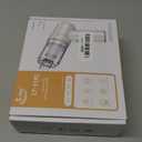 KMM Handheld Car Vacuum Cleaner, 9000PA Vacuum Cleaner & Air Duster, 120W High Power Vacuum Portable Cordless, Hand Held Vacuum Rechargeable with Multi-Nozzles & LED Light for Home, Car, Office (White & Gold)