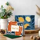 qiqee Color Contrast Flower Thank You Cards Greeting Gift Cards for Handwritten Messages 4x6 Inch 6 Design Birthday Thank You Notes (24pcs +24pcs Envelopes)