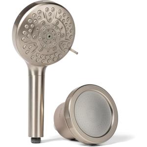 MDhair Mounted & Handheld Filtered Showerhead Bundle for Healthier Hair & Skin - Multi-Stage Filter Removes Chlorine & Heavy Metals, Dermatologist-Formulated Shower Head Filter for Hard Water
