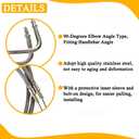 Extended Length 42" Throttle Cable & Idle Cable Kit Replacement for Harley Sportster XL 883 1200 Dyna Softail (2010-2023), Stainless Steel Chrome Plated, Compatible with OEM 56579-02A