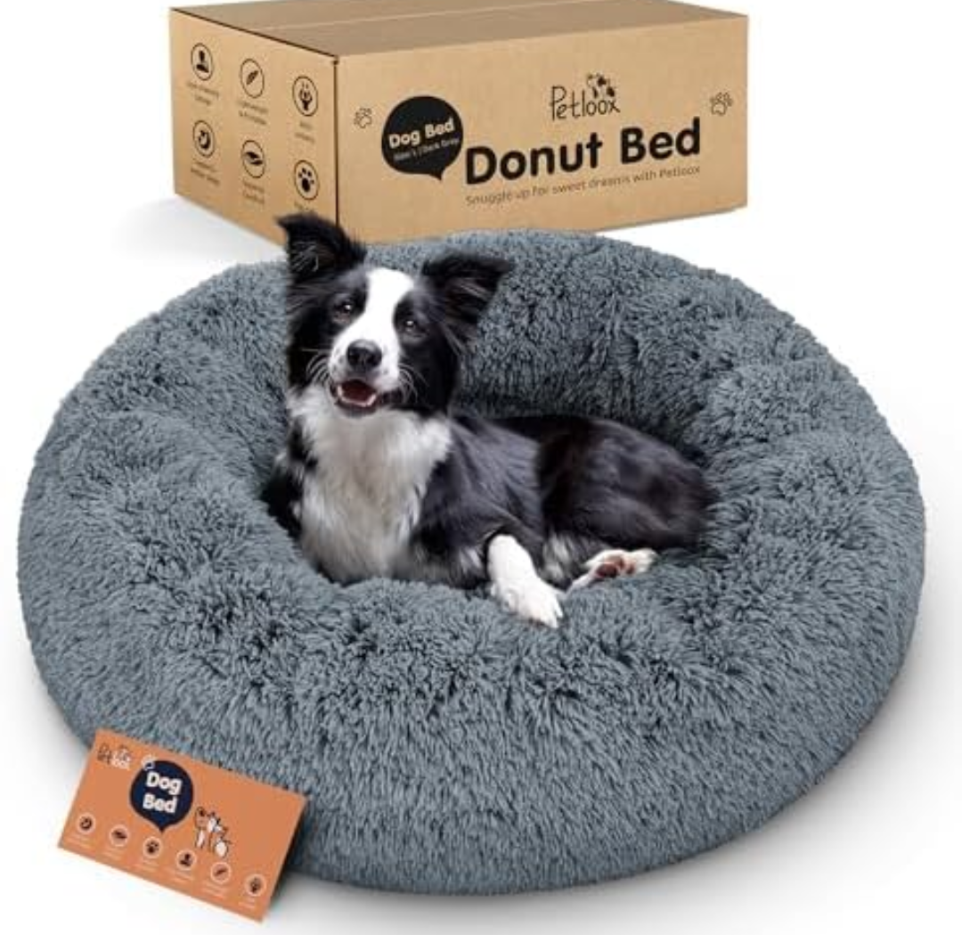 Petloox Clearance Round Dog Bed - Premium Comfort for Anxiety Relief - Fluffy & Calming Design with Ultra-Plush Support | Cozy Dog Bed with Super Soft Circle Style