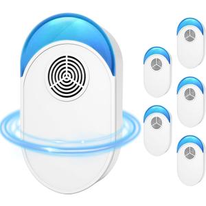 Upgraded Ultrasonic Repeller 6 Packs, 2024 Indoor Ultrasonic Device Insect Defense for Bugs for Roach, Bugs, Rodent, Mouse, Ant, Mosquito, Mice, Spider, Electronic Plug in Pest Control