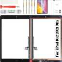 for iPad 10.2 2021 Screen Replacement for iPad 9 9th Gen 2021 Repair Kits for iPad 10.2" 9th Touch Screen Digitizer Replacement A2602 A2603 A2604 A2605 with Home Button Black(Without LCD)