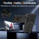 Compatible for ZTE Nubia Red Magic 10 Pro/10 Pro+/10S Pro/10S Pro+ Phone Case with Metal Ring Holder Kickstand/Stand Silicone Protective Cover Case for Red Magic 10 Pro 2024- Black