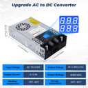 AC to DC Converter 60V DC Power Supply Adjustable 0-60V 0-10A SMPS Max 600W Switching Power Supply for Led Strip, Motor Pump, CCTV, 3D Printer, Lab Computer