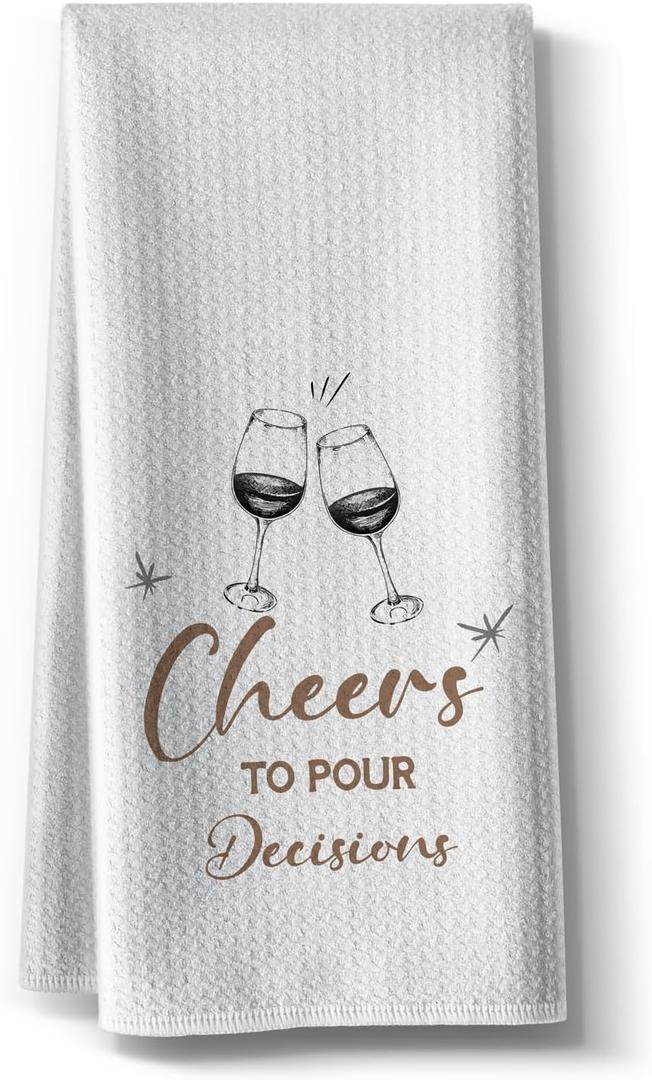 Funny Joked Kitchen Towels-Absorbent Tea Dishcloth Towel Hand Rags DCor, for Hostess,Mom,New Home Housewarming on Birthday,Christmas,Valentine's Day,Candlelight Dinner 16" x 24"