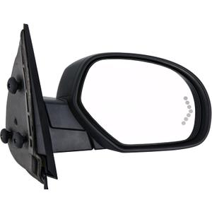 Side View Mirror Fit for 07-13 Chevy Silverado 1500 2500 HD 3500,for GMC Sierra 1500 2500 HD,Yukon/Yukon XL 1500-Black Power Heated Arrow Turn Signal Puddle Light Passenger Side Manual Folding