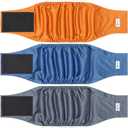 5 Pack Dog Diapers Male Reusable, Premium Belly Bands for Dogs, High Absorbing Male Dog Pee Wraps for Doggie in Incontinence or Excitable Urination and Training Gray L