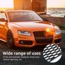 AggAuto 47"x16" ABS Plastic Universal Car Grill Mesh, Automotive Grille Insert Bumper Honeycomb Hole 10x25mm Hex Grids Black
