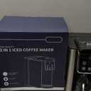 Hot & Iced Coffee Maker with Bold Setting, Single Serve Coffee Maker for K Cup and Grounds, 6-14 Oz Brew Sizes, 50 Oz Removable Water Tank, One Cup Coffee Machine with Reusable Filter, Black