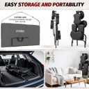 CLORIS Folding Massage Chair Adjustable Therapy Chair with Carry Case Black