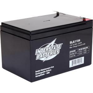 Interstate Batteries 12V 12Ah Battery (F2 Terminal) SLA AGM VRLA Rechargeable Replacement for Electric Fences, Generators, Medical Devices, Universal Power (SLA1104)