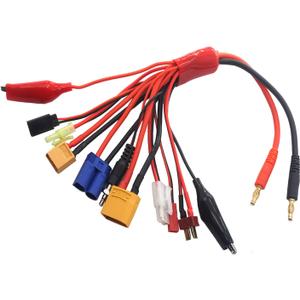 10 in 1 RC Lipo Battery Multi Charger Adapter 4.0mm Banana Plug Lead Convert Cable for RC Car Drone Quadcopter