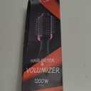 Hair Dryer Brush Blow Dryer Brush in One, Upgraded 4 in 1 Hair Dryer and Styler Volumizer with Negative Ion Anti-frizz Ceramic Titanium Barrel Hot Air Hair Straightener Brush (Black/Pink)