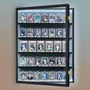 Baseball Card Display Case, 5 Tier Card Display Frame Lockable, Trading Card Display with UV Protection Sports Card Display Case for Baseball Cards, Football Cards, Sports Cards