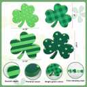 COCHIE Shamrock St Patricks Day Decorations, Wooden St. Patrick's Day Tiered Tray Decor Set of 4, Green Clover Saint Patrick Day Table Top Decoration for Home, Shelf, Door, Office Party (Pattern)