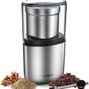 SHARDOR Coffee Grinder Electric Herb/Wet Grinder for Spices and Seeds with 2 Removable Stainless Steel Bowls, Silver