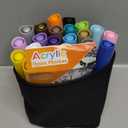 24  Colors Acrylic Paint Pens with Free App, Dual Tip Acrylic Paint Markers with Brush Tip and Fine Tip for Adults, Kids, Eggs, Wood, Rock, Canvas, Plastic, Stone, Glass, Ceramic