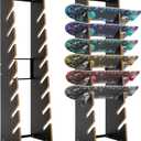 Vercraft Wooden Skateboard Rack Floor Skateboard Stand Holder 8-Layer Skateboard Holder Skateboard Display Organizer for Storage Decks Longboards Garage Standard Skateboards Mini Cruiser Skateboards