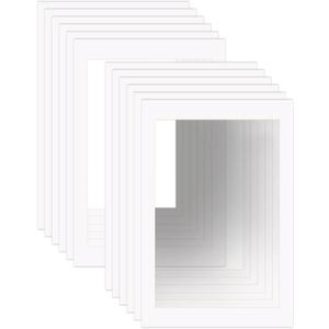 ZBEIVAN 24x36 White Picture Mats for 20x30 Pictures with Core Bevel Cut Frame Mattes - Pack of 12