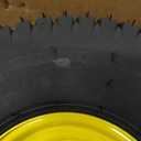 15x6.00-6 Lawn Mower Tires(Yellow Wheel)15x6-6 Front Tire Replacement for Craftsman/John Deere/Cub Cadet Riding Mowers,4 Ply Tubeless-3" Offset Hub,3/4" Bushing
