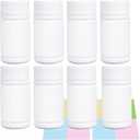 8 Packs 120cc Child-Proof Plastic Pill Bottle, Empty Medicine Bottle with Child-Resistant Cap, Food Grade Container for Chemicals, Liquids, Powders, and Candy (['120ml'], White)
