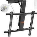 ELIVED Motorized Ceiling TV Mount for 40-70 Inch tvs up to 88 lbs, Electric Ceiling TV Mount with Remote & Adjustable Tilt, Drop Down Ceiling Mount for Flat and Pitched Roofs, Max VESA 600x500mm.