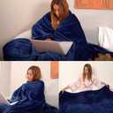 Fleece Plush Throw Blanket Navy Blue(50 by 60 Inches),Super Soft Fuzzy Cozy Flannel Blanket for Couch Sofa.Microfiber Blanket Lightweight