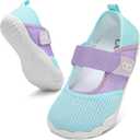 XIHALOOK Water Shoes for Women Wide Toe Minimalist Barefoot Quick-Dry for Beach Swim Pool Surf Yoga Womens Adjustable Walking Shoes (6.5, Blue Purple)