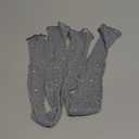 Floerns Women's Rhinestone Sparkly Fingerless Gloves Mesh Sheer Wedding Arm Gloves (Grey)