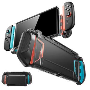 Mumba for Nintendo Switch 2 Case [Blade Series] [Dock Friendly] [Military-Grade Protection] Switch 2 Grip Protective Cover Shell, Quick-Release Joy-Con, Accessories for Switch 2 Controllers (Blue/Red), 7.9 inches