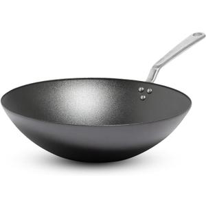 Made In Cookware | 13" Seasoned Carbon Steel Wok - (Like Cast Iron, but Better) | Professional Cookware | Crafted in Sweden | Induction Compatible