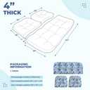 DANGHOOGY Wicker Chair Cushions, Waterproof Outdoor Loveseat Cushions for Patio Furniture, Tufted Wicker Furniture Cushions, 1 Loveseat and 2 U-Shaped Cushions (Blue Floral)