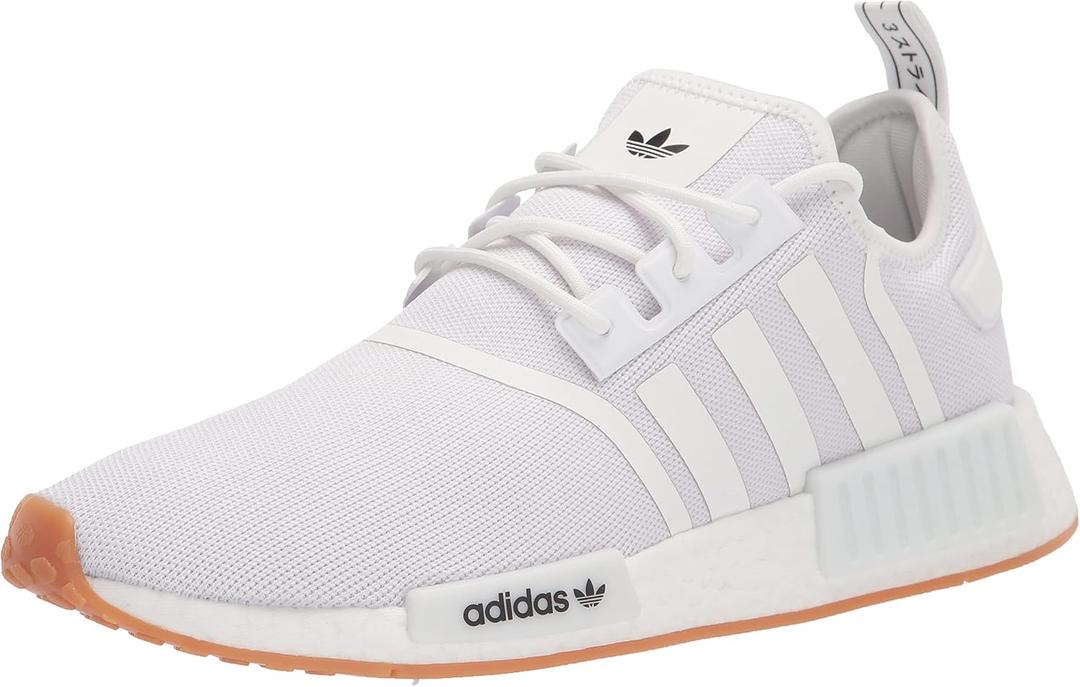 adidas Originals mens Nmd_r1 Sneaker, White/ White/ Gum, 10.5 US